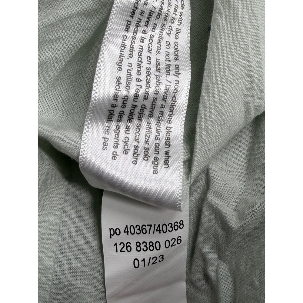 Eloquii Jacket Womens 20 Green Graphic Artsy Whimsical Boho Linen Blend Teacher - Picture 9 of 11
